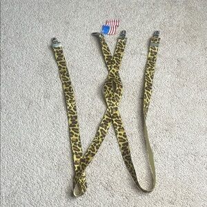 Leopard Print Suspenders